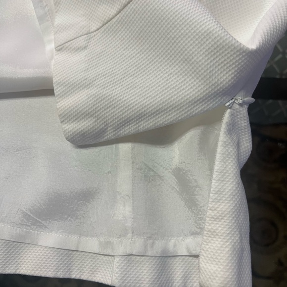 ANN TAYLOR Factory Select White Sleeveless Cotton Round Open V Neck Top - Picture 7 of 14